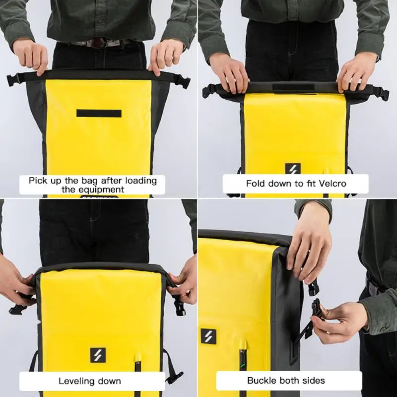 

Fashion Waterproof Sport Bag 25L Foldable PVC Travel Bag Sandproof Roll Top Backpack Bicycle Dirtproof Dry Bag For Water Sports