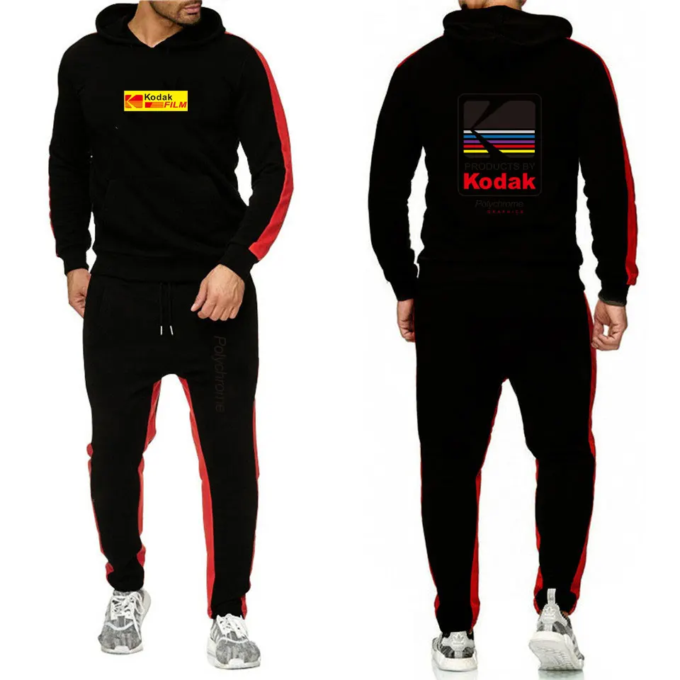 Харадзюку Лидер продаж kodak толстовки белые мужские спортивные комплекты хип-хоп