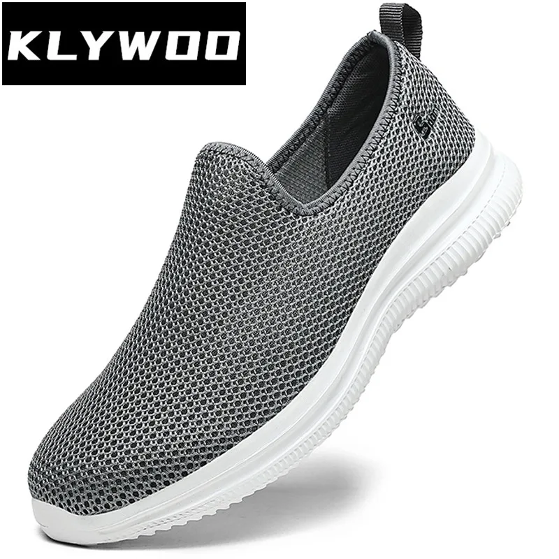 

Кроссовки KLYWOO мужские сетчатые, легкие дышащие, модная повседневная прогулочная обувь, лоферы, летние
