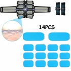 14 шт. гидрогель гелевые подушечки для ABS EMS стимулятор мышц живота Замена гелевый патч для похудения Пояс Фитнес аксессуары