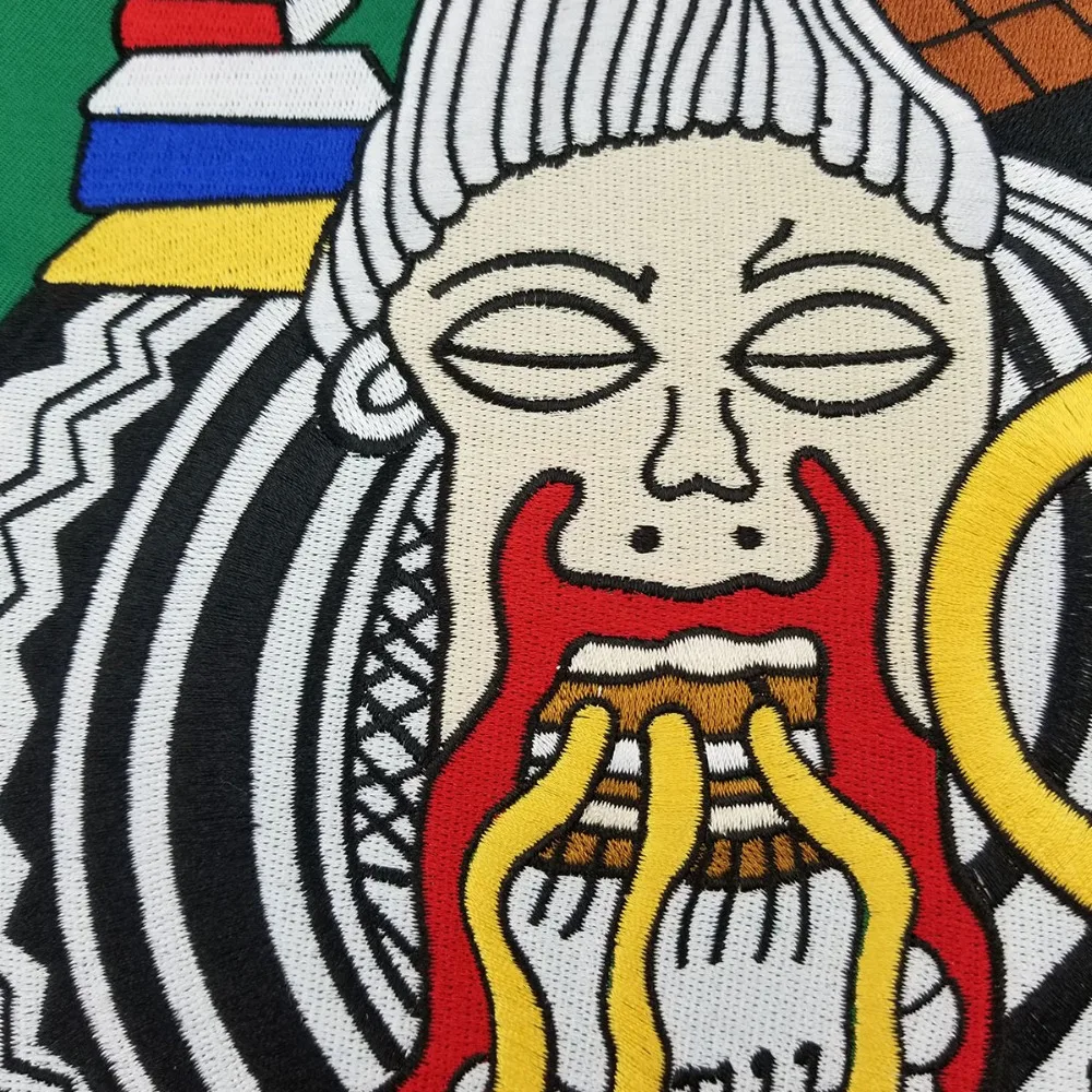 Головка охотников LA MC вышивка мотоклуба одежды утюг на патчи для Бесплатная