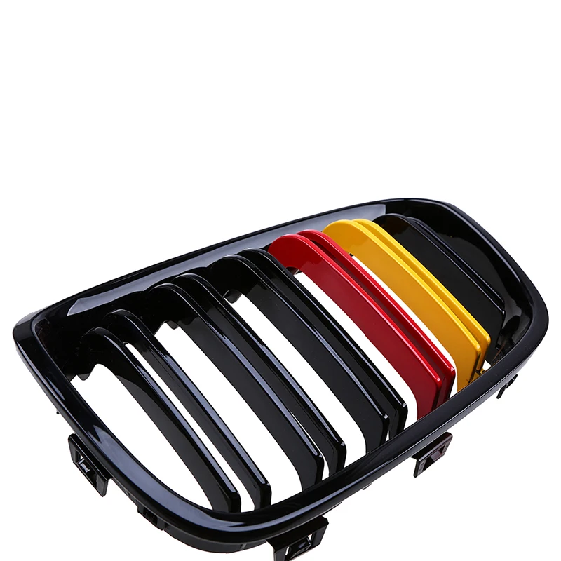 

POSSBAY Front Center Kidney Double Slat Grills for BMW 1-Series F21 125i/M135i/M135iX/114i 3-door 2012-2015 German Flap Style