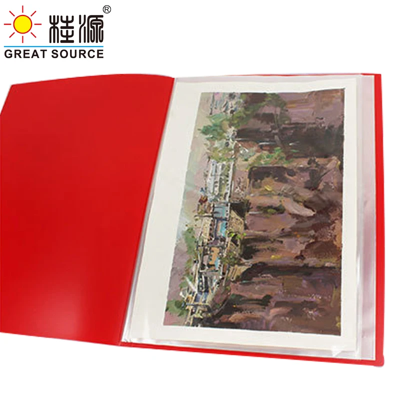 A2 Drawing Presentation Book 40 Transparent Pockets 4K Display Fancy Candy Color 575*475mm(22.64"*18.70") (1PC) | Канцтовары для