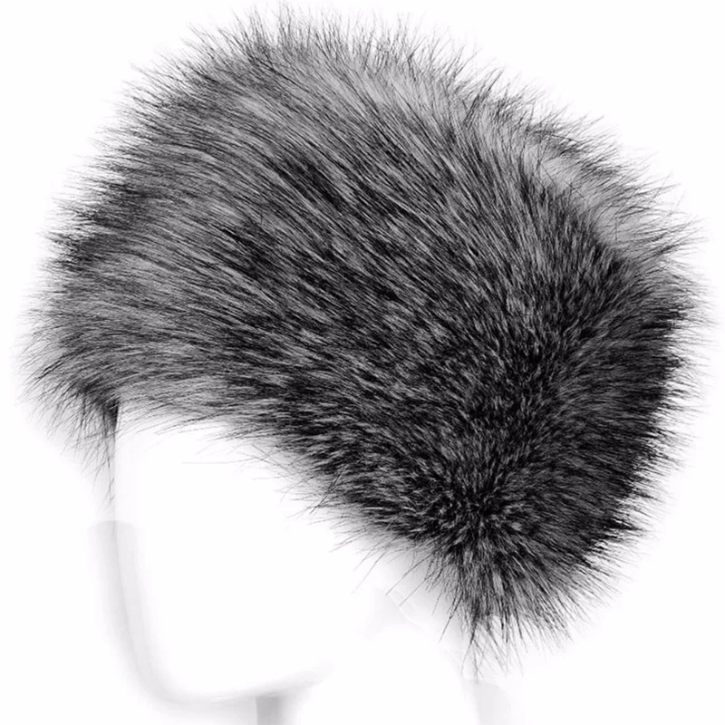 warmest bomber hat Man Women Fur Hats Tick Fuffy Warm Authentic Fox Fur Hat Headband Autumn Winter Russian Thick Fashion Hat thermal aviator bomber winter hat