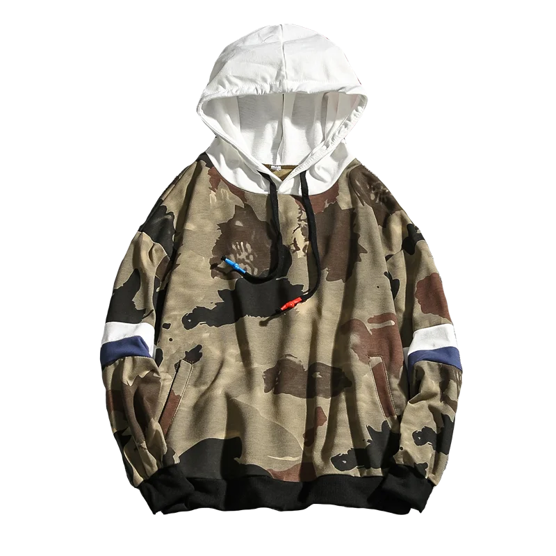 Прямая поставка осенний мужской уличная Камуфляжный пуловер мужские лоскутные