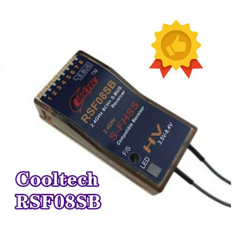 RSF08SB Cooltech 8ch S FHSS SBUS совместимый приемник Futaba 16SZ 18MZWC 18SZ 10J 8J 6K 6J 14SG FrSky delta 8 R6SF
