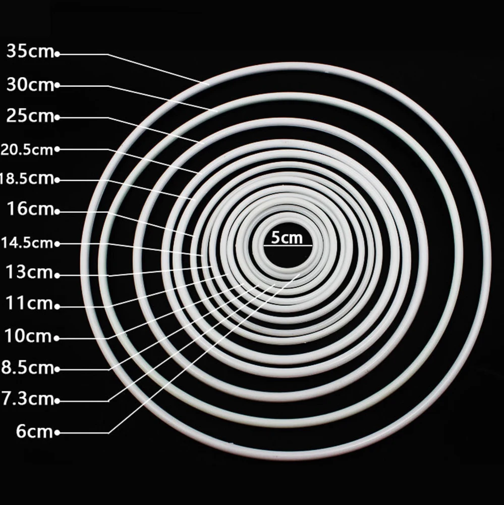 10 шт в переменного тока 50-350 мм белая полипропиленовая кольцо обручи DIY Ловца снов