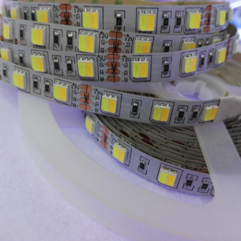 New Led CW WW Strip DC 12V 5050 Smd 5m/Roll 60 beads Per Meter White Warm 2 in 1 LED String Ribbon Light Home Use | Лампы и освещение