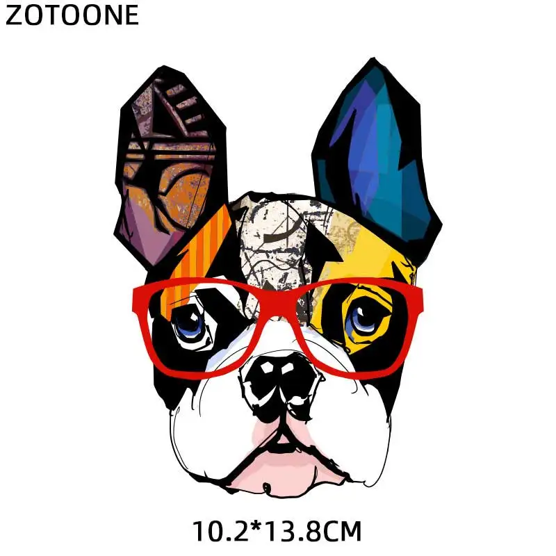 ZOTOONE милая собака мультфильм Железная на патч для детей наклейка на одежду DIY животных Тепловая аппликация передачи для футболки с принтом G - Цвет: 984