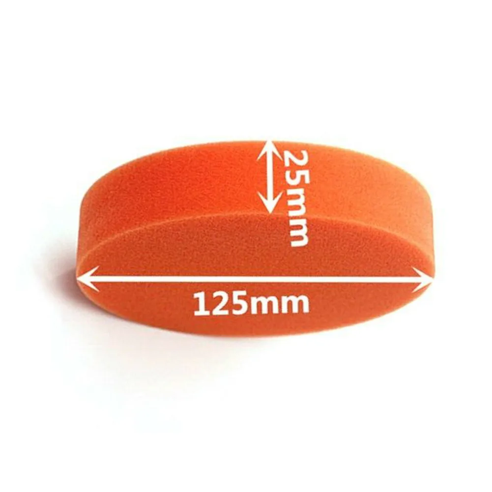 

25mm Thick Polishing Pad Attachment Car Cleaning Flat Kits Orange Round