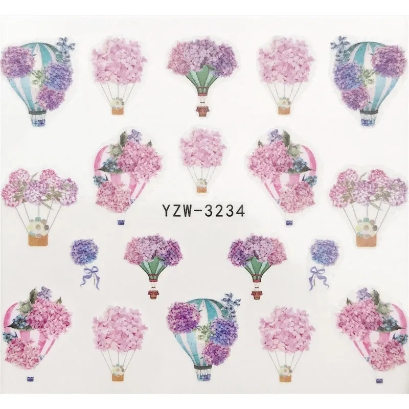 Spring Summer Sticker Animal Design Nail Sticker Flower Floral Sticker Manicures Tools Water Decals Transfers Nail Art Fashion