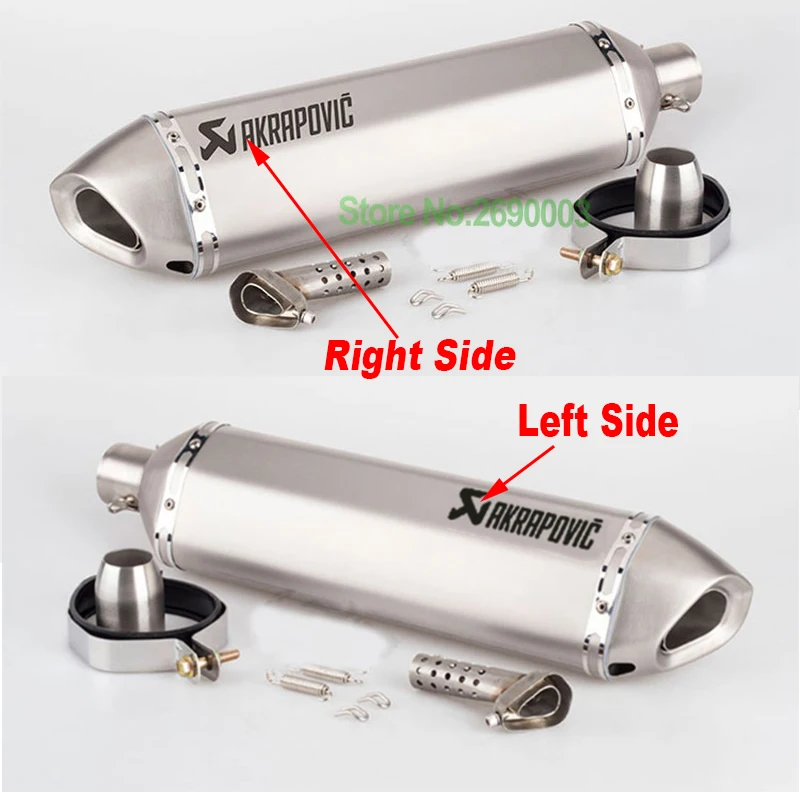 Универсальный мотоцикл Akrapovic лазерный логотип выхлопной трубы ID: 51 мм L: 570 мм мотоцикл глушитель Escape с DB Killer