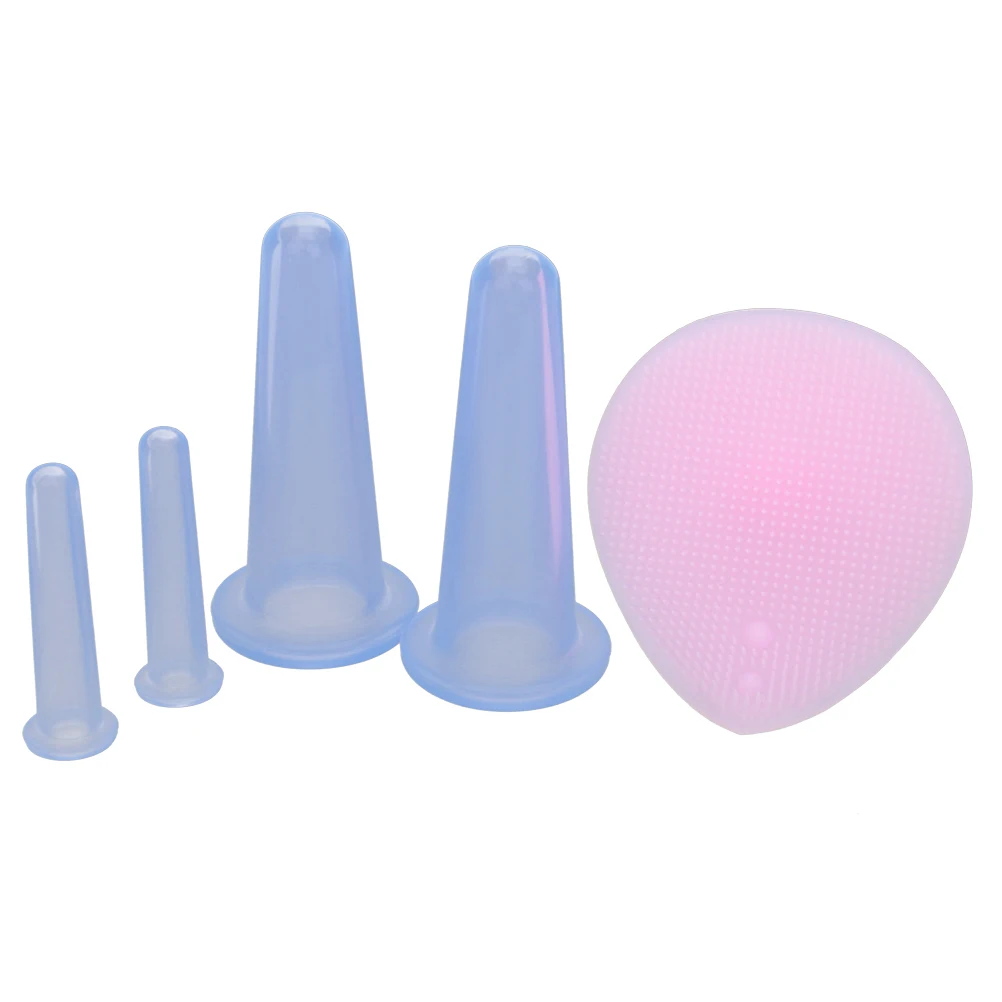 5 шт. вакуумный массаж для лица набор массажа силиконовая баночка вакуумные банки