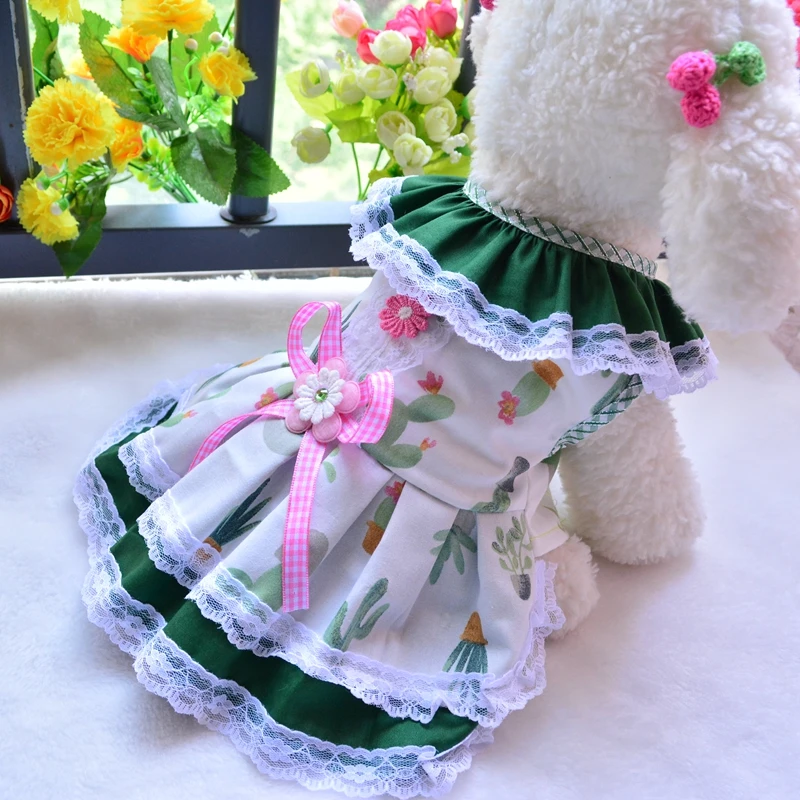 

Puppy Evening Dresses Dog Clothes South Korea Bichon Pet Princess Shih Tzu Summer Skirt For Dogs Maltese Cute Lolita Clothes