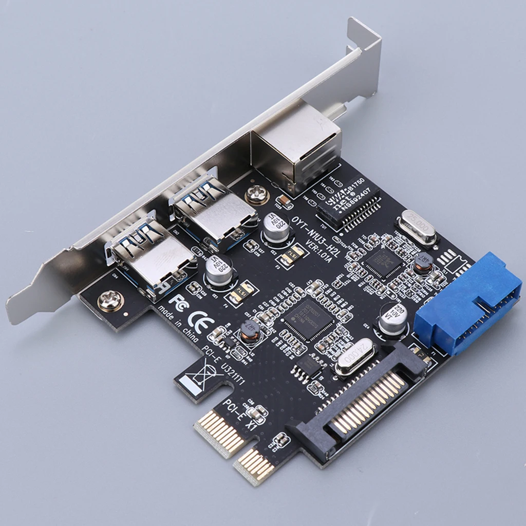 

4 Ports USB 3.0 PCI-e Expansion Card - PCI express PCIe Hub Adapter, for Windows XP/Win 8.1/Win7/Win8/Win 10 - (U3211T1)