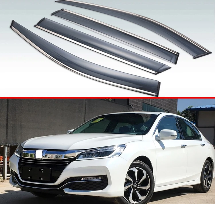 

4 шт., пластиковые наружные дефлекторы для окна Honda Accord (9/10 поколения) 2013-2017