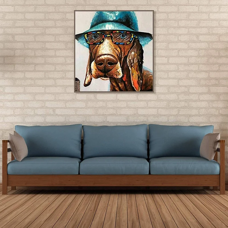 Набор для рисования с круглыми камнями и полотном полный алмазов создания