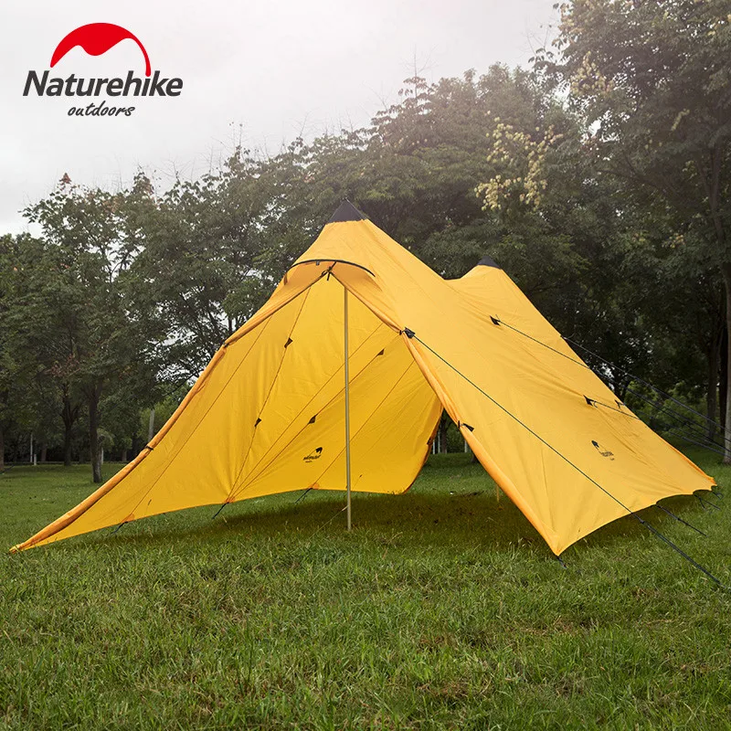 Палатка Naturehike туристическая на 10 человек большая уличная из силикона и нейлона