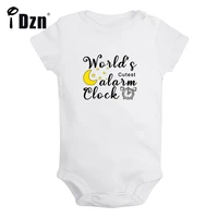 summer cute baby bodysuit worlds cutest alarm clock funny printed clothing baby boys rompers baby girls short sleeves jumpsuit