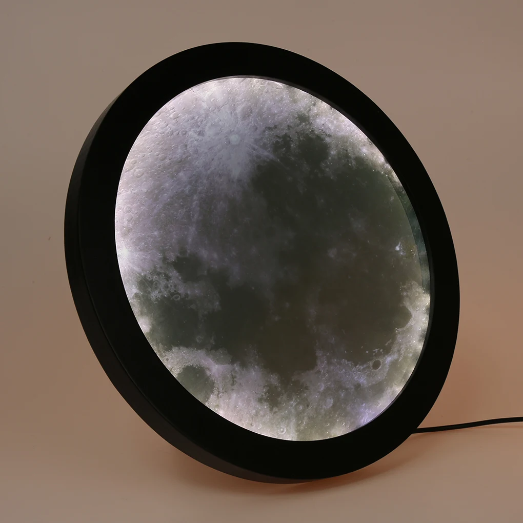 

3D Wall Moon Mirror Lamp Hanging Mercury Makeup Mirror Gifts For Women Ladies Family Bedroom Bathroom Dresser Decoration