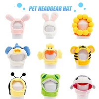 new funny pet cat headgear rabbit frog bee cartoon shaped dog headgear cat hat cross dressing party selling cute pet clothing