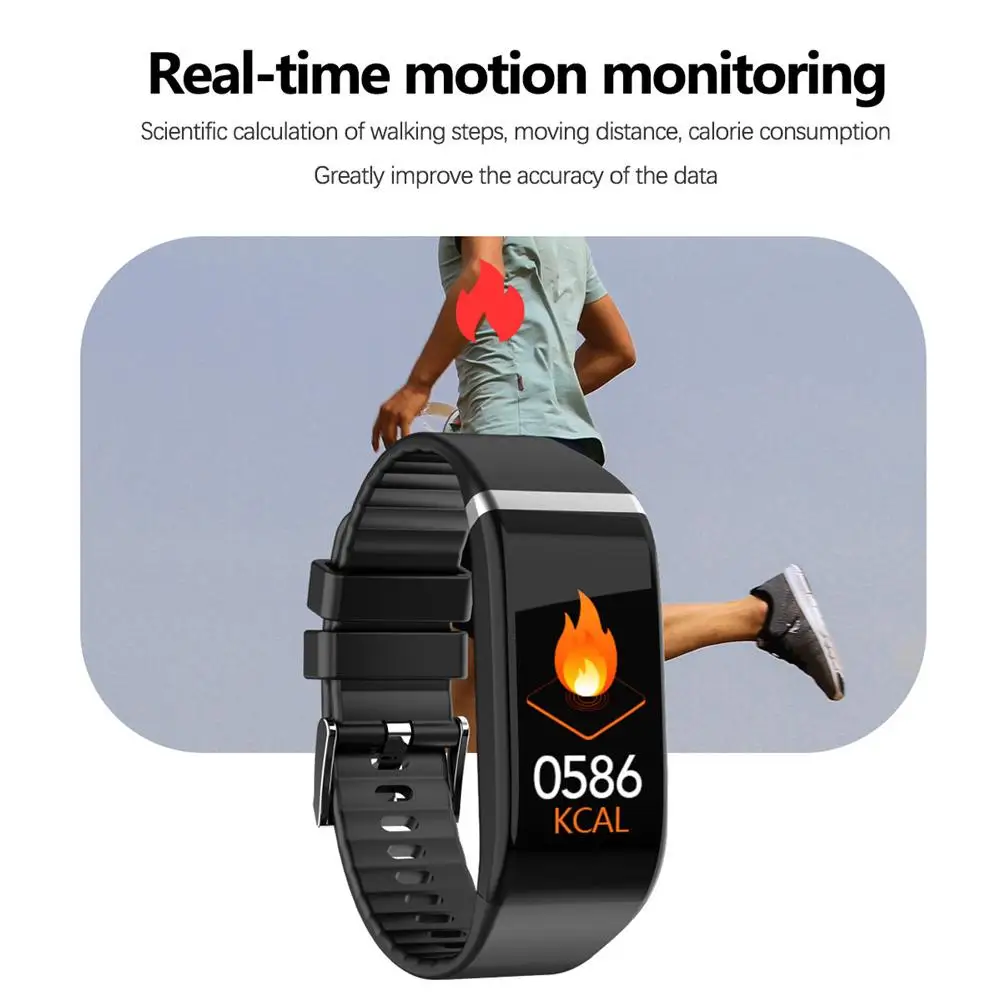 Спортивный фитнес-трекер Bluetooth Смарт-часы пульсометр мониторинг сна Браслет для