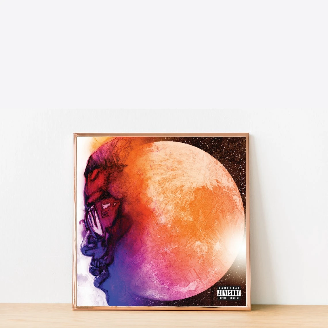 Kid cudi от детей Человек Энди на Луне Конец Дня Обложка музыкального альбома Холст