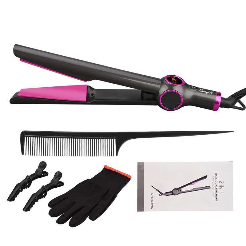 

Профессиональный спиральный выпрямитель для волос, щипцы для завивки волос, плоский утюг, Керамический выпрямитель для завивки, жезл для ук...