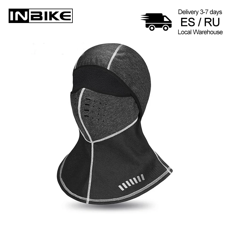 

INBIKE Winter Thermal Motorcycle Ski Balaclava Full Face Neck Cycling Headgear Outdoor Snowboarding Headwear