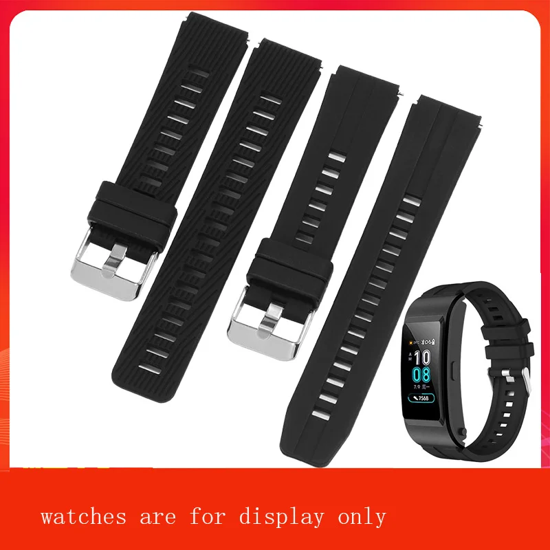 Водонепроницаемый силиконовый ремешок для часов 18 мм черный красный серый синий