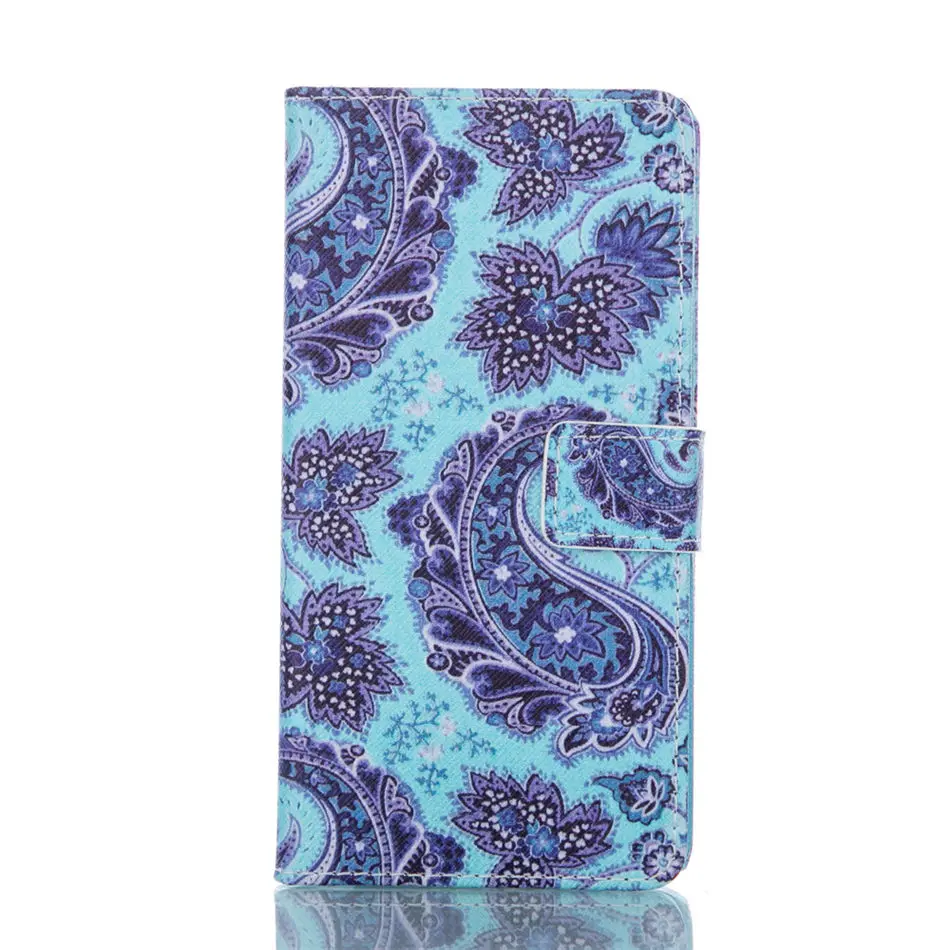 Fundas кожаный чехол для телефона для Apple iPhone 11 Pro XR X XS Max 8 7 6 6S Plus Бумажник Флип Coque сумка Capa D09F - Цвет: Blue Flower