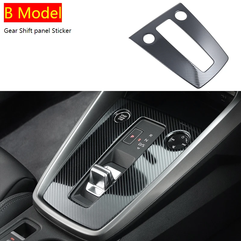 

Декоративная панель переключения передач для центральной консоли из углеродного волокна, наклейки, отделка для Audi A3 8Y A3L, Стайлинг автомобиля, аксессуары для интерьера