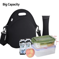 waterproof neoprene lunch bag thermal insulated lunch box tote cooler bag bento pouch lunch container school food storage bags