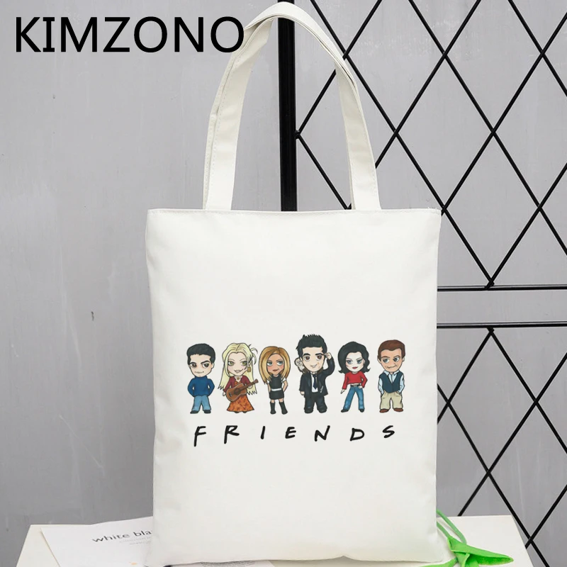 

Сумка для покупок Friends Tv Show, Джутовая сумка, сумка для покупок, перерабатываемая сумка, Холщовая Сумка-тоут для продуктов, reciclaje, сетчатые сум...