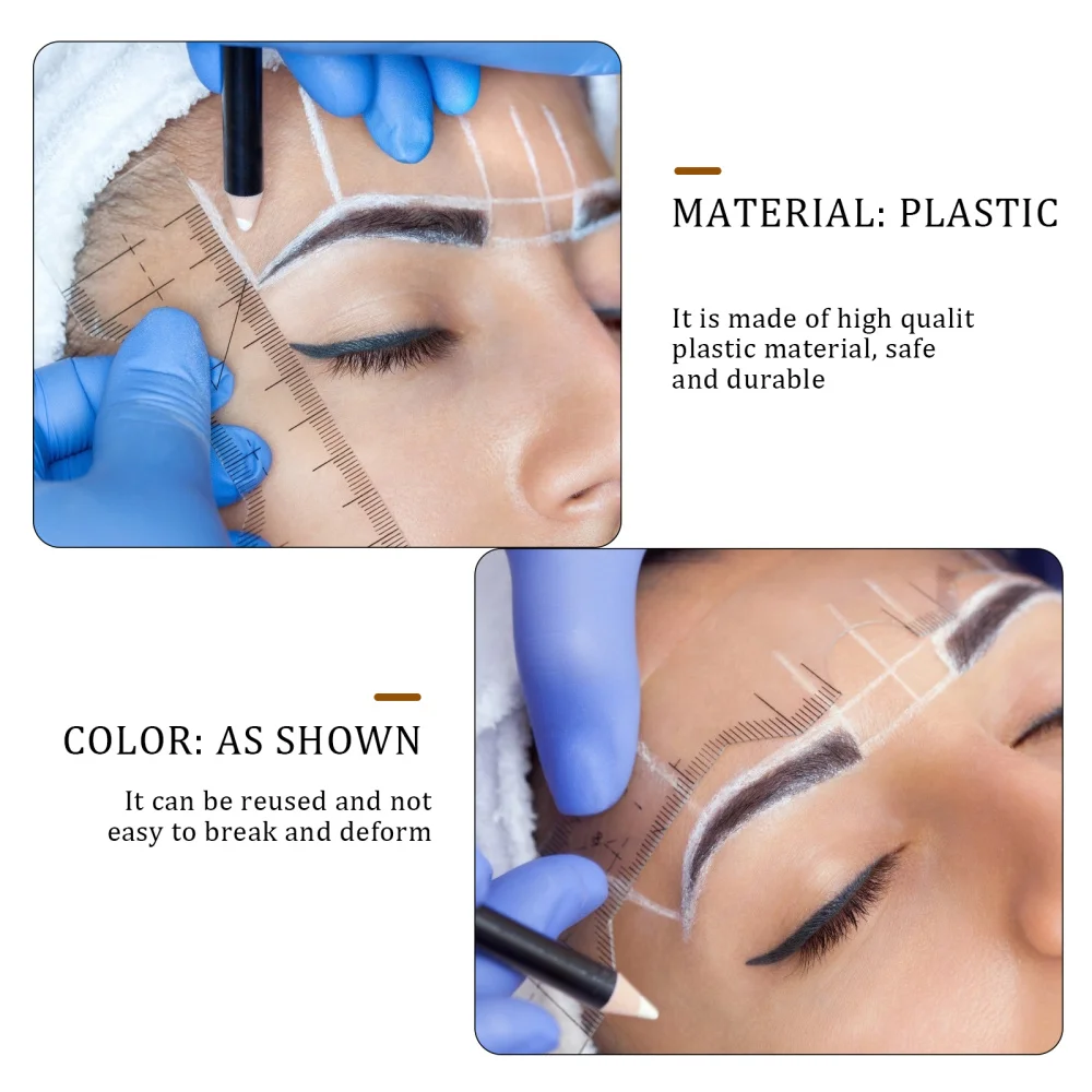 

6Pcs Grooming Ruler Guide Nose Stencil Positioning Ruler Caliper