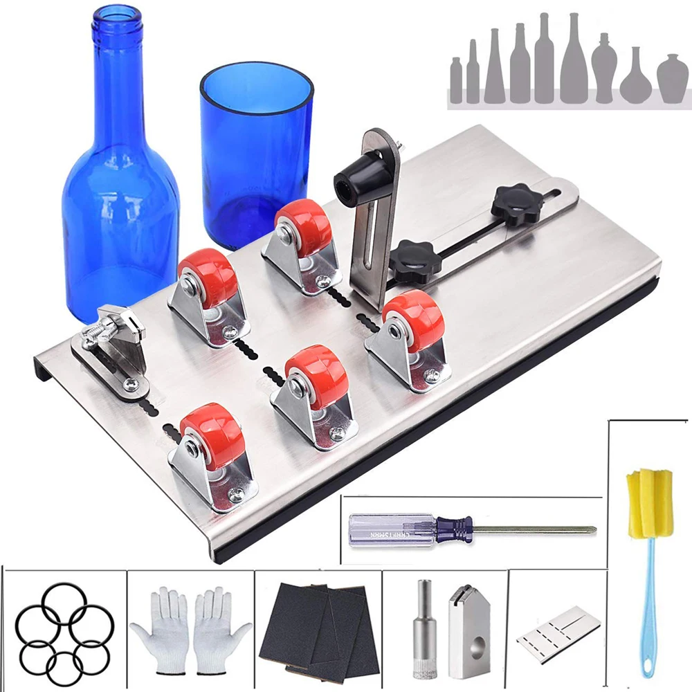 New DIY Glass Bottle Cutter Adjustable Sizes Metal Glassbottle Cut Machine for Crafting Wine Bottles Household Cutting Tool | Инструменты