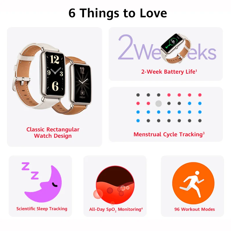 Новинка часы HUAWEI FIT mini классические прямоугольные дизайн срок службы батареи 2