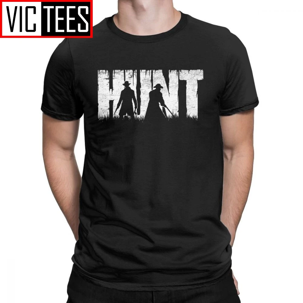 Футболка Hunt Showdown Мужская 100% хлопок забавная футболка ужасы позолоченного