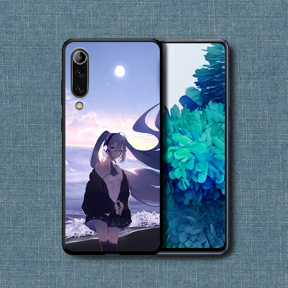 

Anime lHatsune Miku Gir Phone Case For Xiaomi Mi Note 10 A3 9 MAX 3 A2 8 9 Lite Pro Ultra black Hoesjes Pretty Etui Tpu