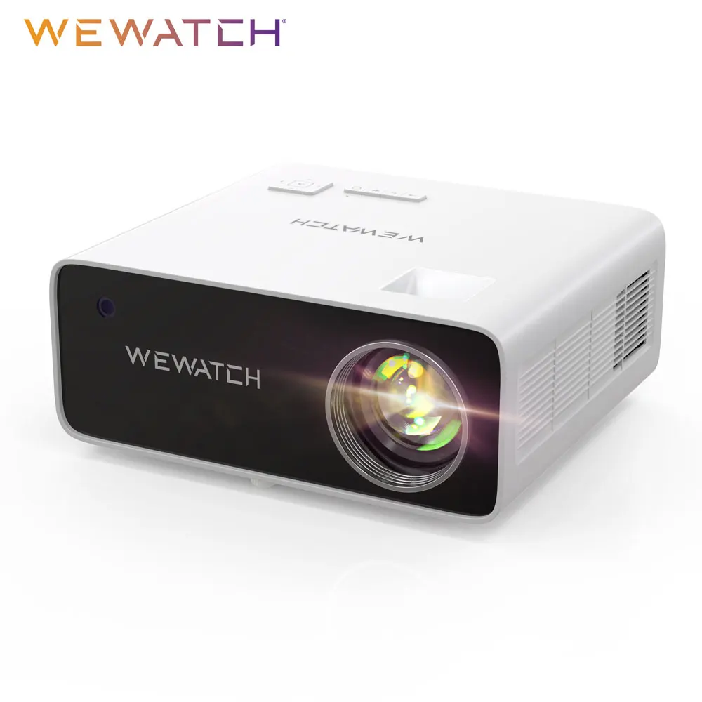 

WEWATCH V51 Video Proyector with WiFi Bluetooth Portable Projector 300'' Full HD 1080P Supported 4K LED Home Outdoor Projector