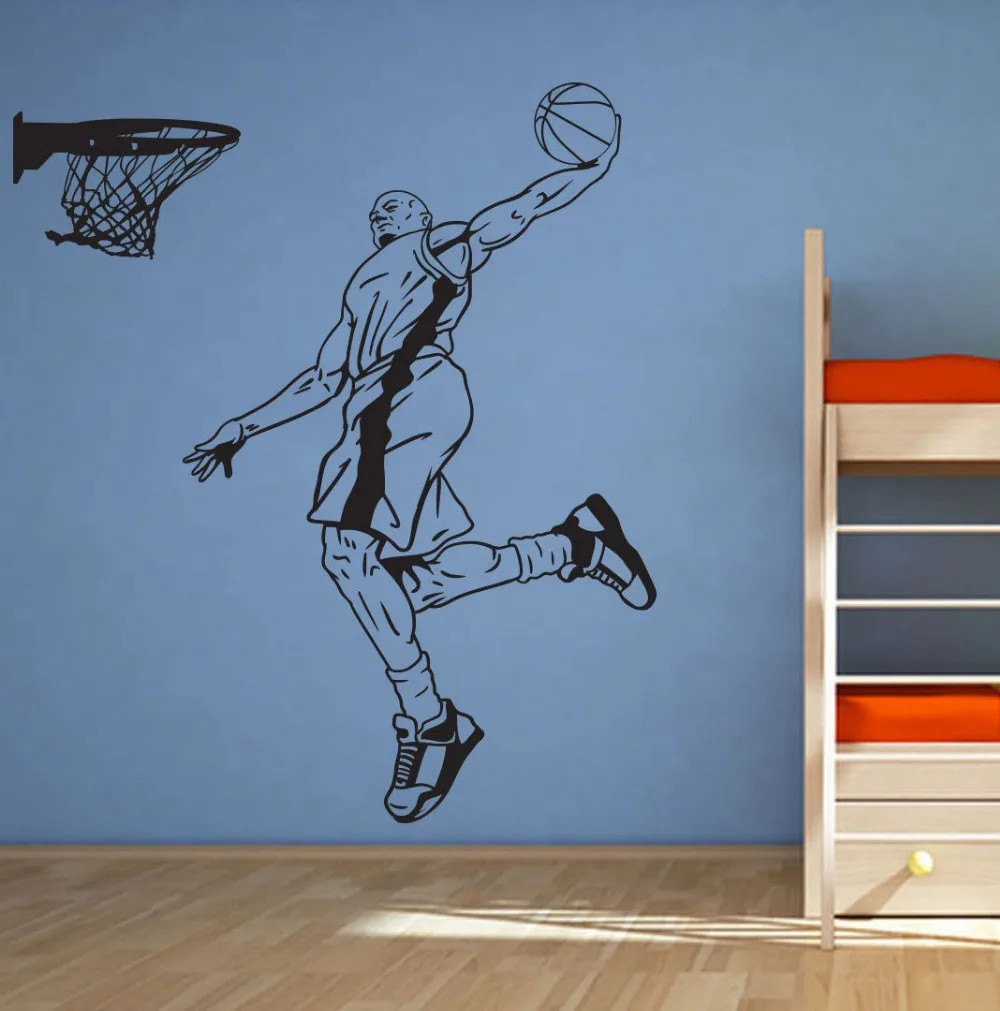 

Basketball Player Sticker Decal Sports Posters Home Decoration Vinyl Wall Decals Decor Mural Dunk Wall Car Decal