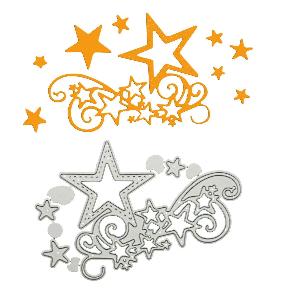 Штампы большого размера со звездами для вырезания скрапбукинга тиснения