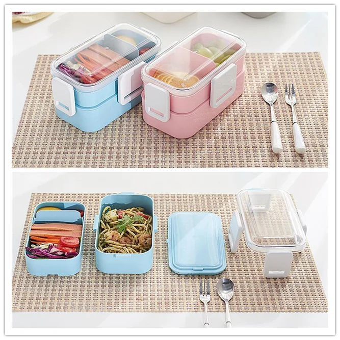 Портативная коробка для завтрака Bento из здорового материала 100 шт. коробки