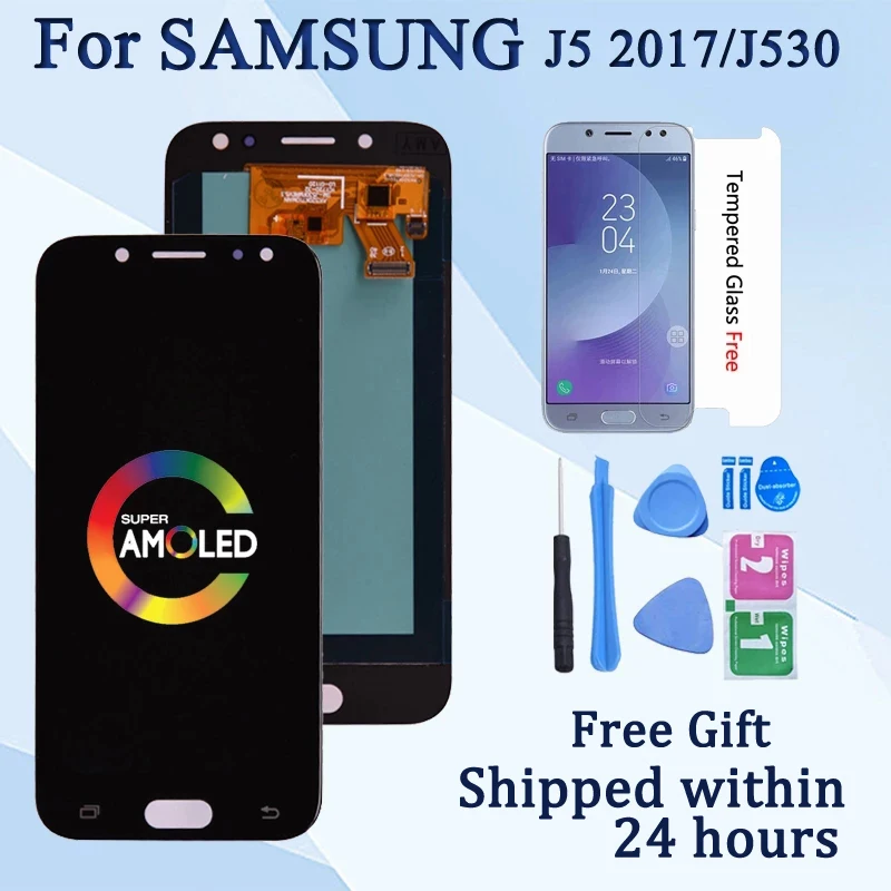 

Super Amoled LCD For Samsung Galaxy J5 2017 J530 J530F LCD Display Touch Screen Digitizer Assembly lcd for J5 Pro 2017 J5 Duos