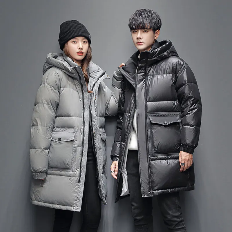 

Winter Parka Women's Down Jacket 2021 High-end 90White Duck Down Jackets Men female With The Same Windproof Thick Warm Coat