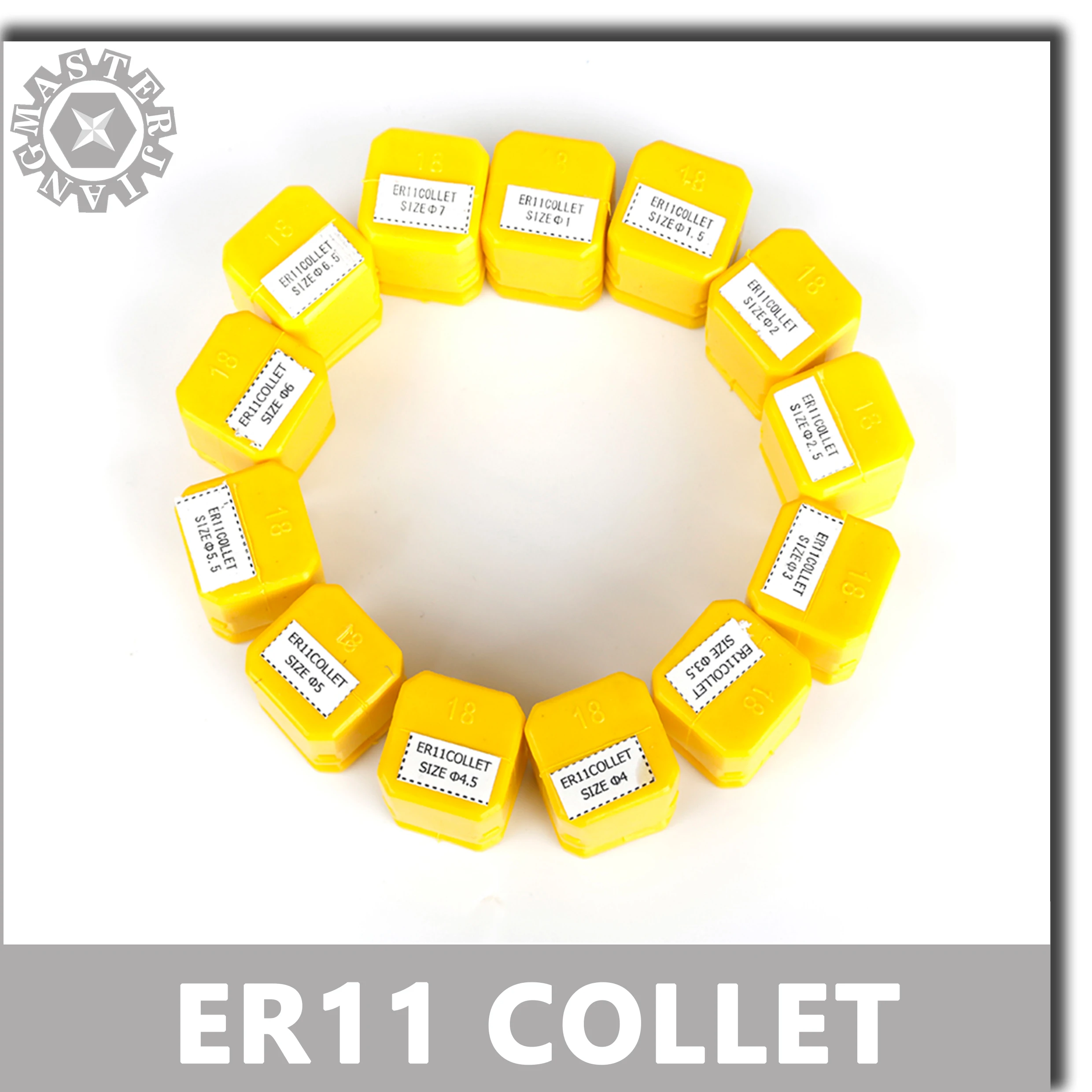 Цанга для фрезерного токарного станка с ЧПУ и шпинделя ER11 13 шт. er11 от 1 мм до 7