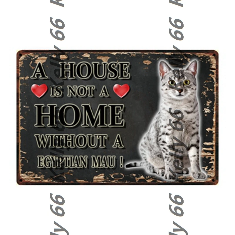 [Kelly66] оловянный плакат с изображением домашних животных кошек оцикатов сиамской