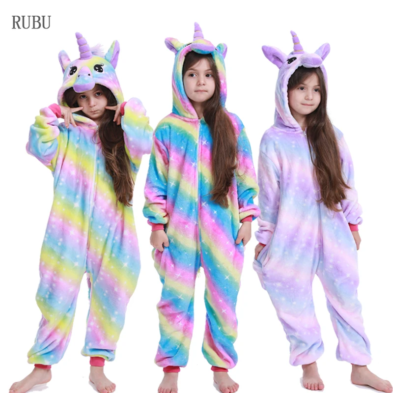 

Kigurumi Onesie Kids Pijamas Unicorn Pajamas for Boys Girls Animal Pyjamas Children Sleepwear for Teen Overalls 4 6 8 10 12 Year