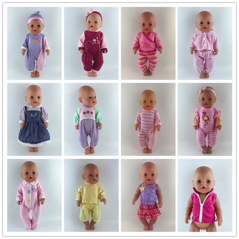 20 шт./компл. модная одежда костюм для 43 см кукла новорожденных 17 дюймов детская