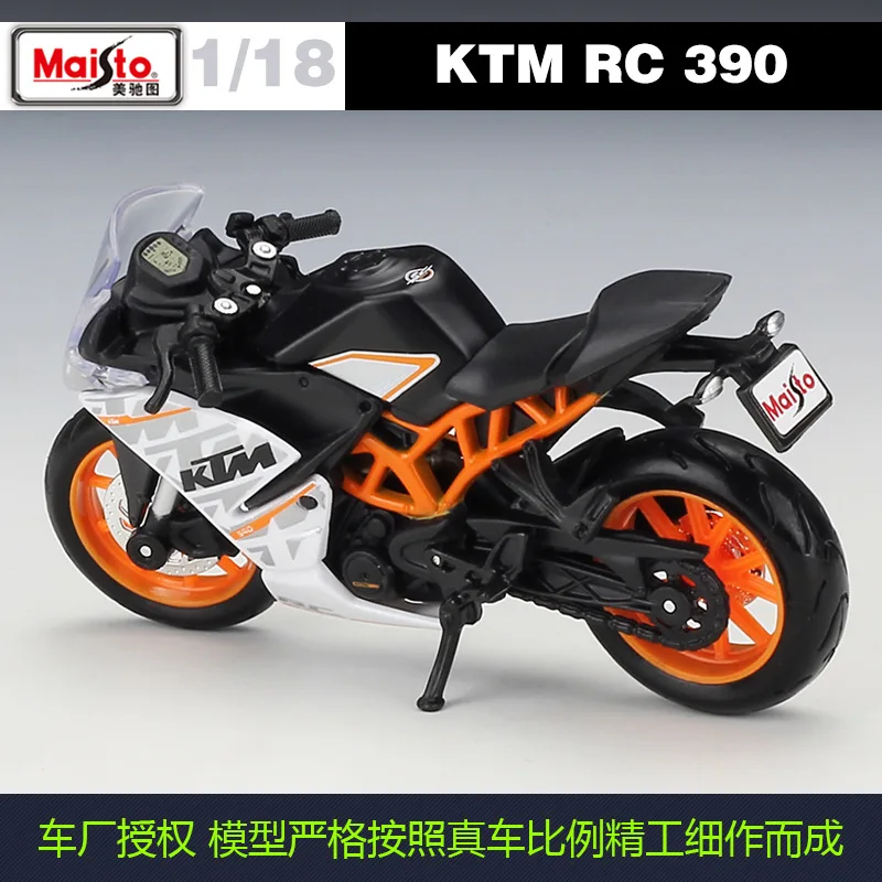 Модель мотоцикла Maisto 1:18 KTM RC 390 из сплава под давлением реальная